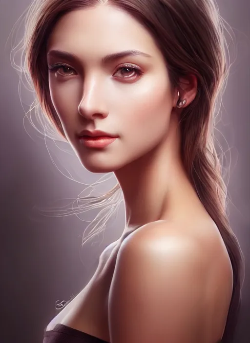 Image similar to photo of a gorgeous young woman in the style of stefan kostic, realistic, sharp focus, 8k high definition, insanely detailed, intricate, elegant, art by stanley lau and artgerm