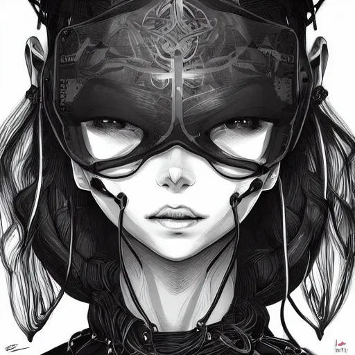 Image similar to techwear occultist, chaos magick, leviathan cross, androgynous, beautiful, detailed symmetrical close up portrait, intricate complexity, in the style of artgerm and ilya kuvshinov, cel shaded