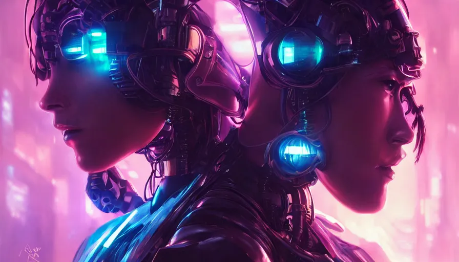 Prompt: contiousness, cyberpunk gorgeous goddess, neon, alterd carbon, mech suit, fibonacci, sweat drops, insane, intricate, highly detailed, digital painting, artstation, concept art, smooth, sharp focus, illustration, Unreal Engine 5, 8K, art by artgerm and greg rutkowski and alphonse mucha