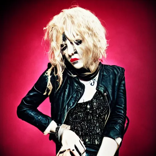 Image similar to a beautiful stylize photo real portrait of the singer LP