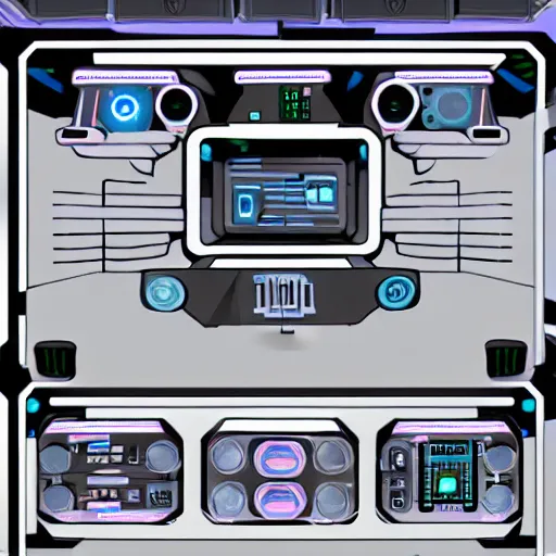 Prompt: sci-fi interface of a spaceship
