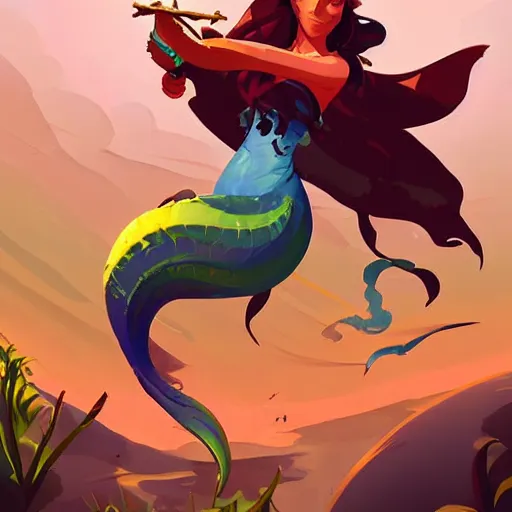 Image similar to painting mermaid treasure on sea of thieves game avatar hero smooth face median photoshop filter cutout vector, behance hd by jesper ejsing, by rhads, makoto shinkai and lois van baarle, ilya kuvshinov, rossdraws global illumination