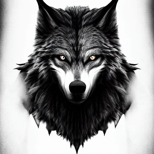 Prompt: old black and white photo of a werewolf, highly detailed, 4 k, upscaled