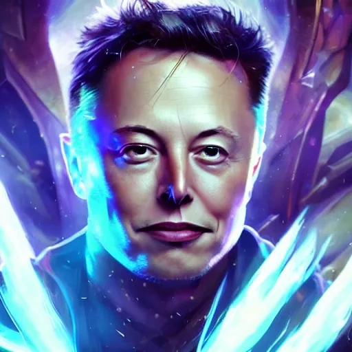 Image similar to portrait of elon musk as a spellcaster, league of legends amazing splashscreen artwork, splash art, natural light, elegant, photorealistic facial features, intricate, fantasy, detailed face, atmospheric lighting, anamorphic lens flare, cinematic lighting, league of legends splash art, hd wallpaper, ultra high details by greg rutkowski