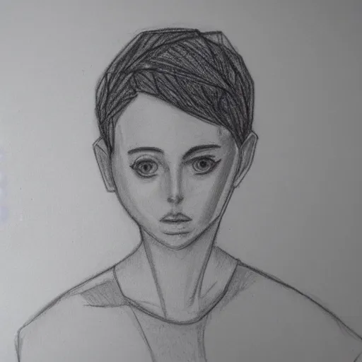 Image similar to non binary pencil sketch,