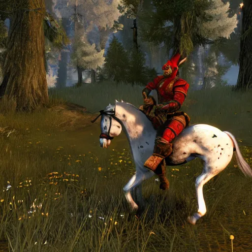 Image similar to screenshot of a player performing the three horse and a clown infinite duplication glitch in skyrim