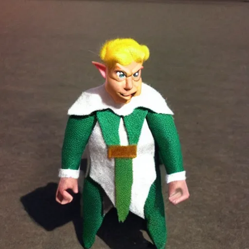 Image similar to a fantasy elf that looks like donald trump