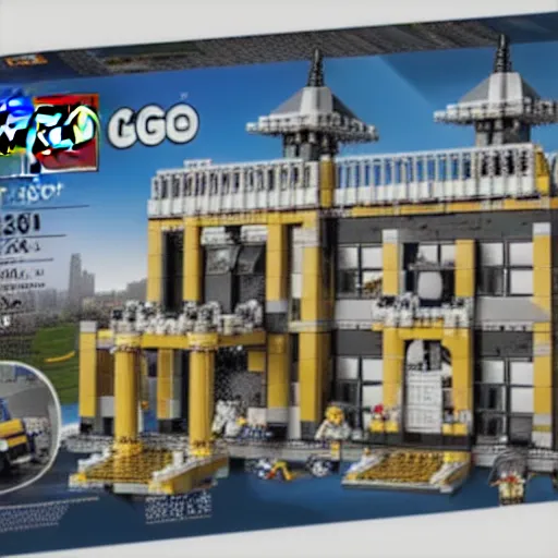 Image similar to mar - a - lago fbi raid lego set, 8 k, unreal engine, ultra hd, highly detailed, intricate