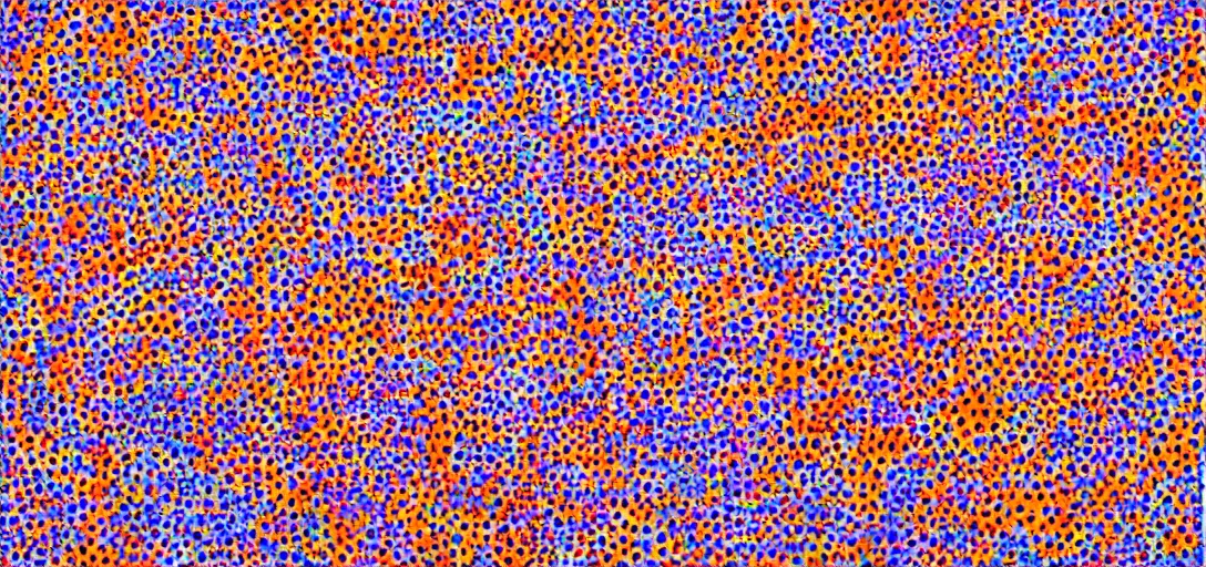 Image similar to morning sun by yayoi kusama