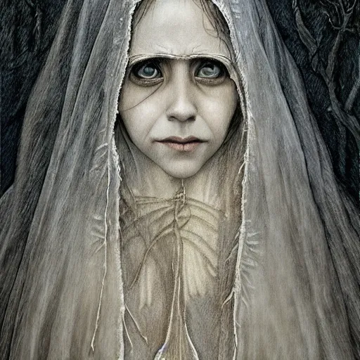 Image similar to a wlop 3 d render of very very very very highly detailed beautiful mystic portrait of the curse of la llorona and horror background by anton pieck, intricate, extremely detailed, digital painting, artstation, concept art, smooth, sharp focus, illustration, intimidating lighting, incredible art,