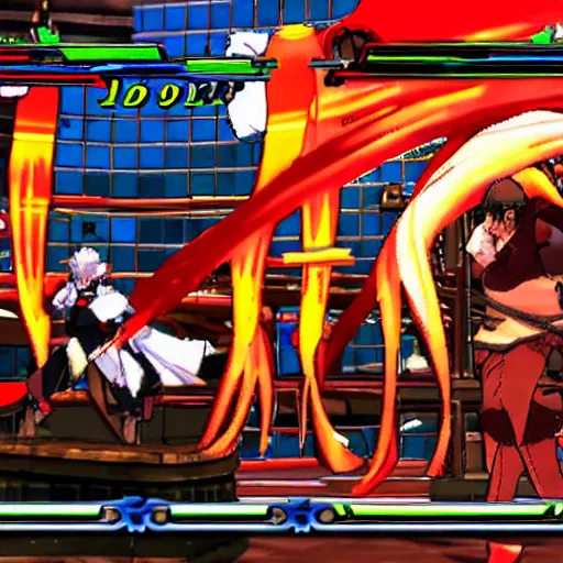 Image similar to saul goodman in guilty gear, in game screenshot