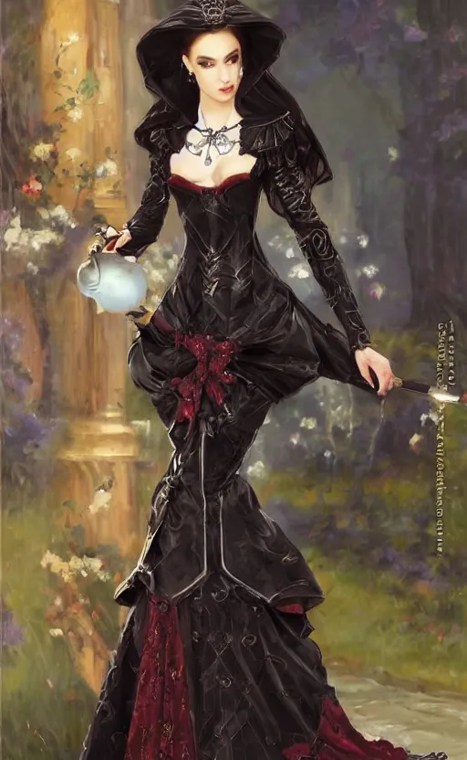 Image similar to Alchemy Imperial Princess knight gothic girl. By Konstantin Razumov, highly detailded