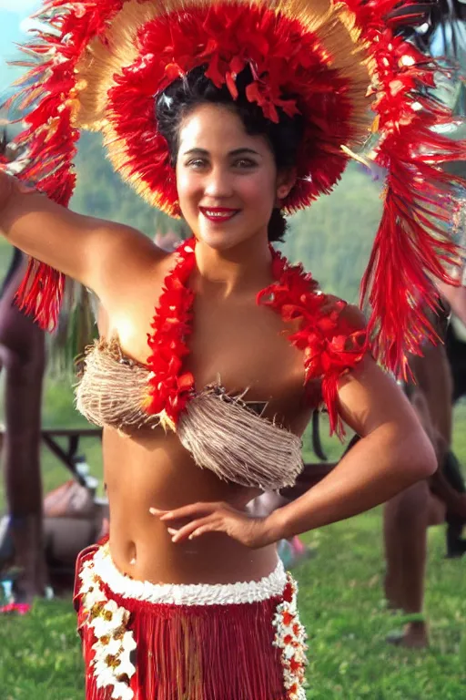 Prompt: tahiti princess hula dancer, beautiful