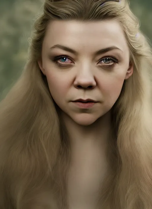 Prompt: natalie dormer wearing fox tail, depth of field, zeiss lens, detailed, symmetrical, centered, fashion photoshoot, by nicoletta ceccoli, mark ryden, lostfish, earl nore, hyung tae, frank frazetta, breathtaking, 8 k resolution, extremely detailed, beautiful, establishing shot, artistic, hyperrealistic, octane render, seductive lighting,