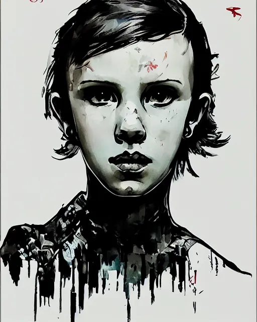 Image similar to millie bobby brown by yoji shinkawa