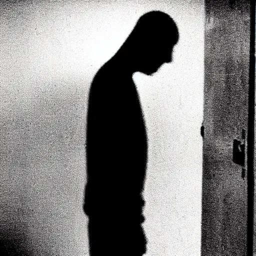Image similar to depiction of the feeling of hopelessness, worthlessness, loneliness, of a ghost, sad, frightening, depressing, miserable, stunning, intelligent, stark, vivid, sharp, crisp, ultra ambient occlusion, reflective, universal shadowing, 3 5 mm, ( 2 0 8 6 ) scary horror film still, extremely atmospheric lighting.