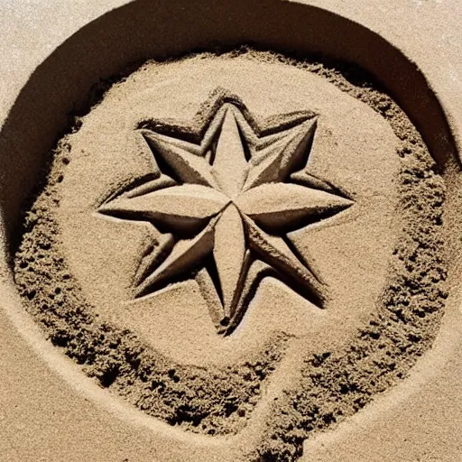 Image similar to a sand sculpture of the dark star
