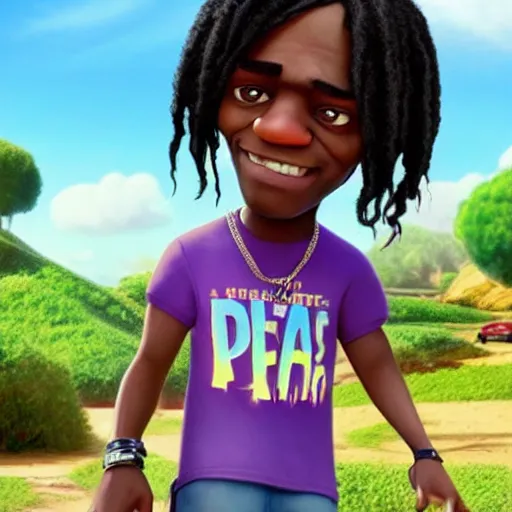 Image similar to Rapper Chief Keef Seen I’m Pixar animated movie up 4k quality super realistic