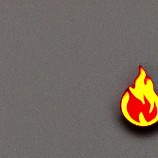 Image similar to a photo of a retro 5 0 s minimalistic clean fire warning enamel pin, studio lighting, behance