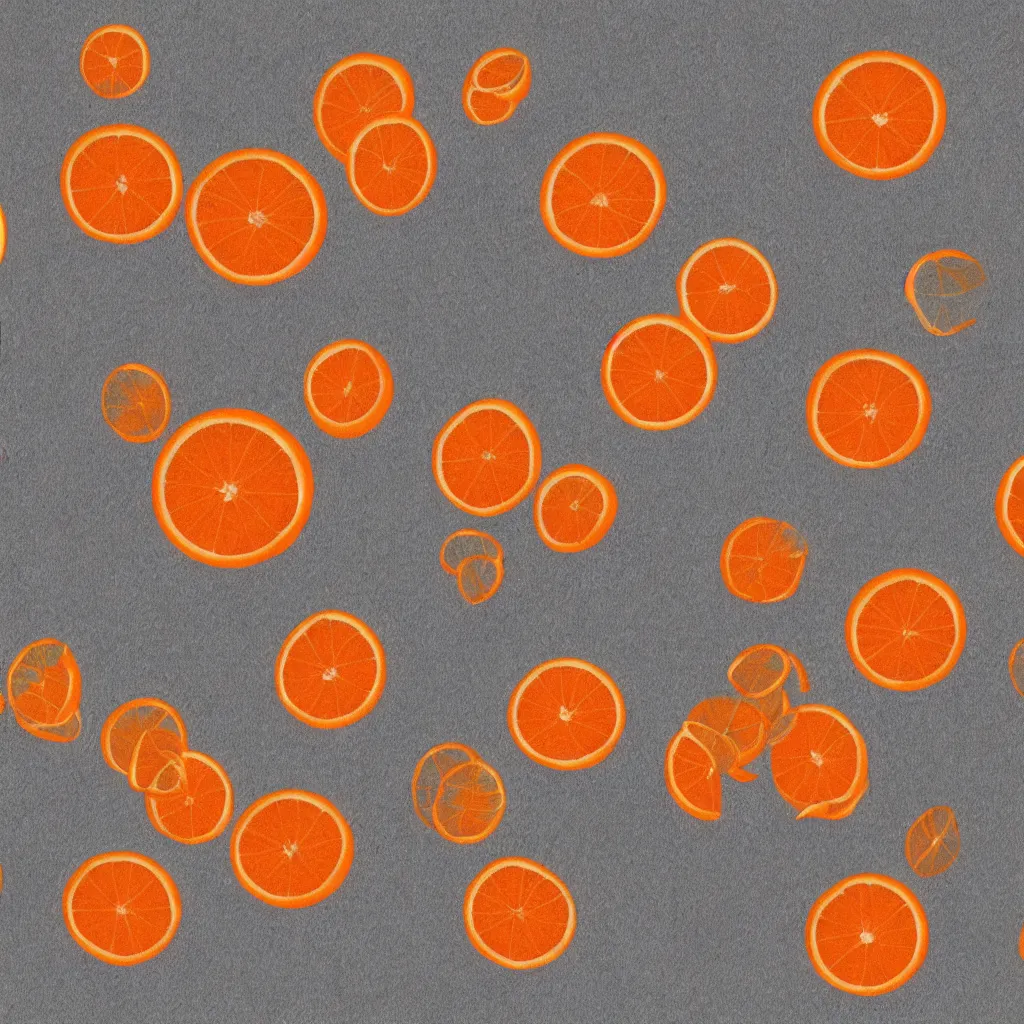 Prompt: pencil drawn orange slices texture art, 4k