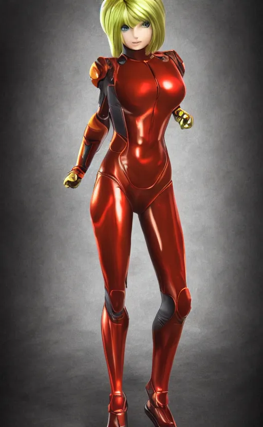 Image similar to samus aran bioorganic varia suit, full body portrait