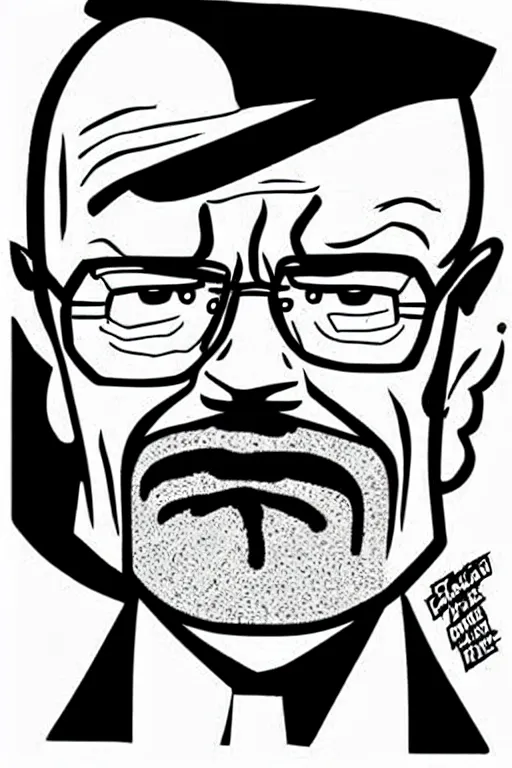 Prompt: walter white, in the style of dan decarlo, as drawn by dan decarlo for archie comics,