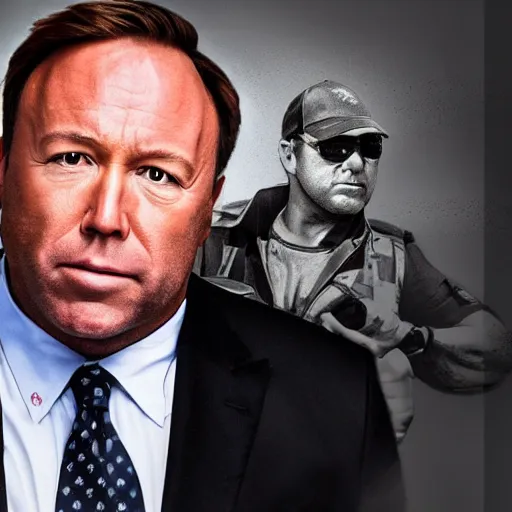 Image similar to alex jones as a GTA style character on a loading screen, 4k, high detail, high-resolution photograph, professional photography, ultra-detail