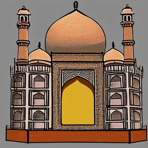 Image similar to a reconstruction of the cheese taj mahal made ot of cheese