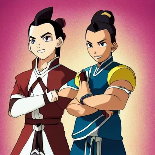 Image similar to sokka from avatar meets callum from the dragon prince, the style of bnha