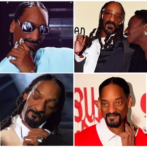 Prompt: snoop Dogg gets slapped by will Smith