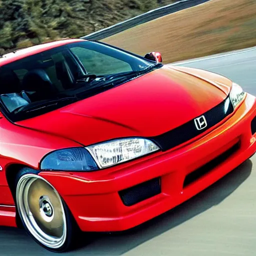 Prompt: ek9 Honda civic, togue,