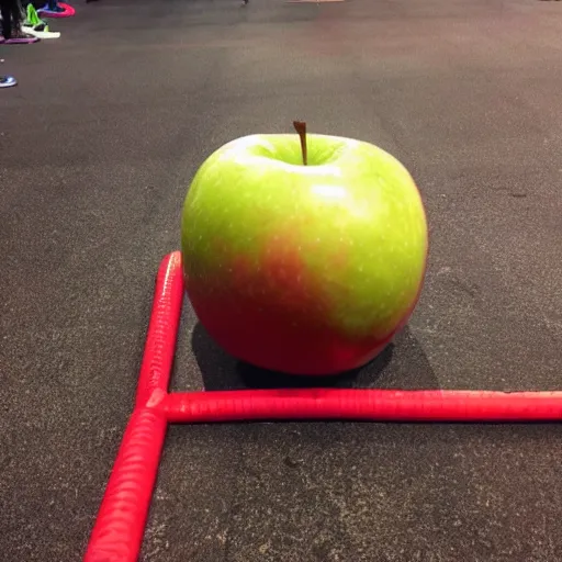 Image similar to an apple doing CrossFit