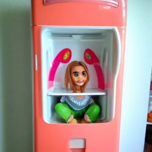 Prompt: cute FRIDGE with human features, super cute, tiny , adorable, awww aspiring, very cute