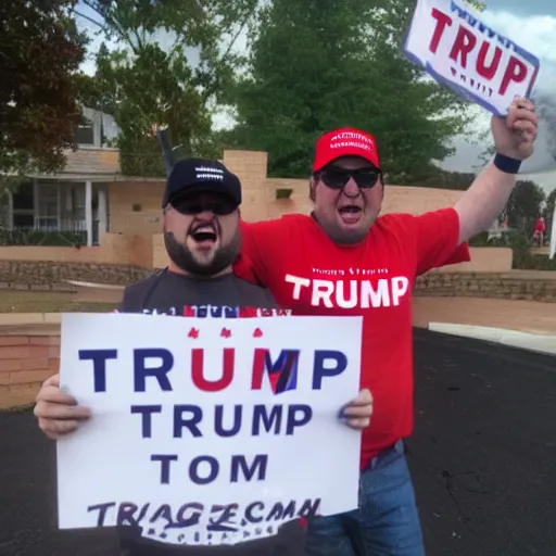 Image similar to crazy trump supporter,