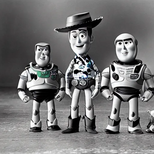 Image similar to film still of Toy Story, 1855