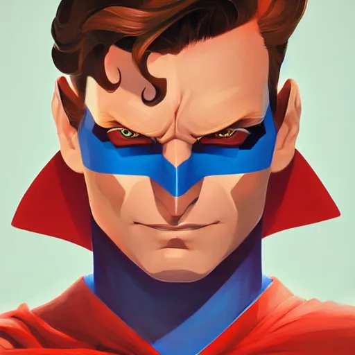 Image similar to face icon stylized minimalist superman, loftis, cory behance hd by jesper ejsing, by rhads, makoto shinkai and lois van baarle, ilya kuvshinov, rossdraws global illumination