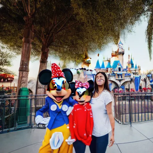 Image similar to photography of a familly on vacation at disneyland