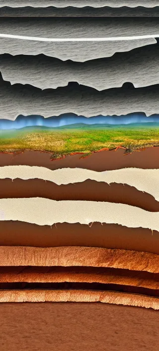 Image similar to layers of the earth's crust, cut - away view