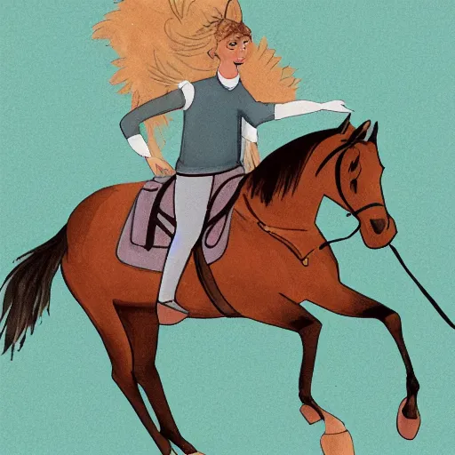 Image similar to illustration of a cat riding a horse. png