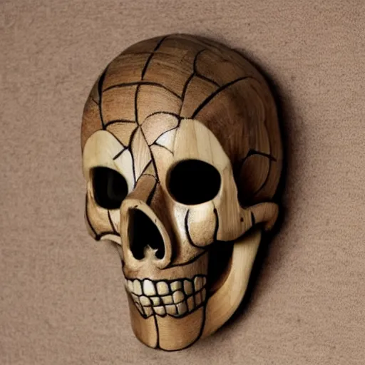 Image similar to skull wooden mask