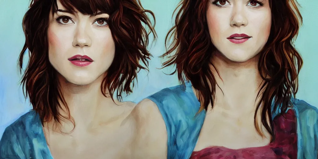 Image similar to Mary Elizabeth Winstead, painted