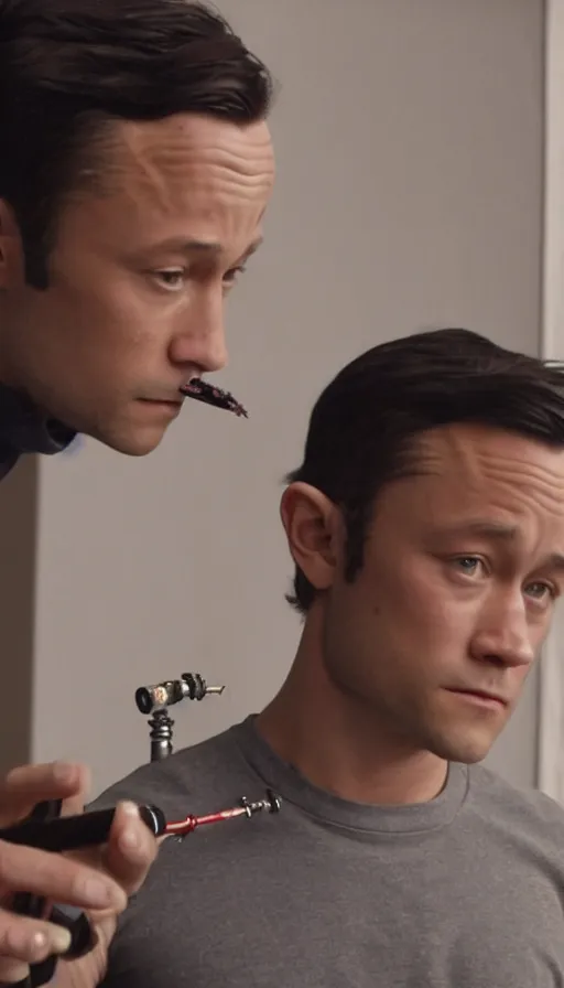 Image similar to joseph gordon levitt smoking waterpipe, insane, intricate, highly detailled, sharp focus 8k