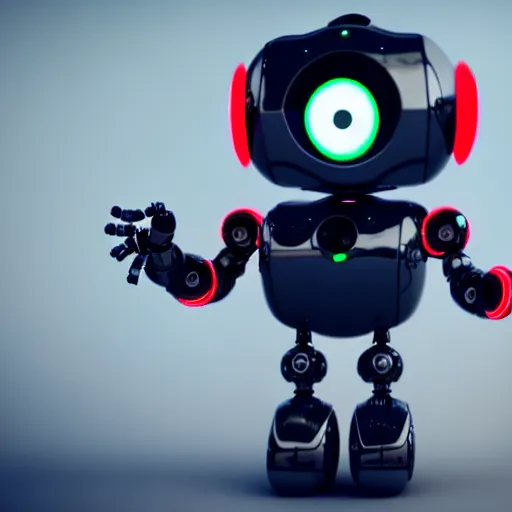 Image similar to a cute little robot. super realistic 8 k render, darkpowerful elegant, cinematic composition