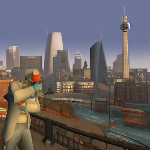 Image similar to London skyline in team fortress 2