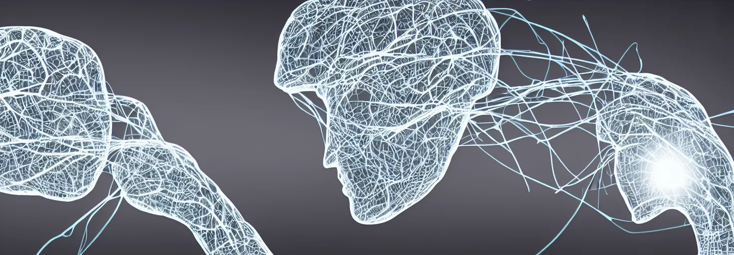 Image similar to artificial intelligence draws neuronet