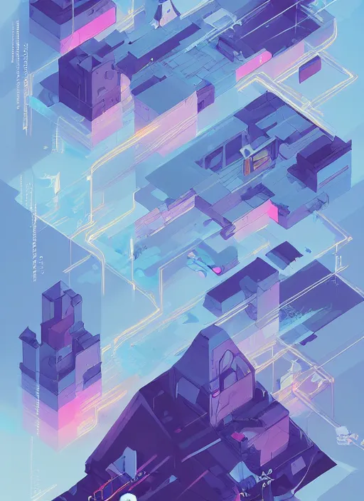 Image similar to axonometric isometric infographic on climate change by makoto shinkai, ilya kuvshinov, lois van baarle, rossdraws, basquiat | afrofuturism, in the style of hearthstone, trending on artstation | dark color scheme