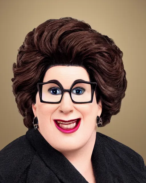 Image similar to phyllis vance as a muppet. highly detailed felt. hyper real photo. 4 k.