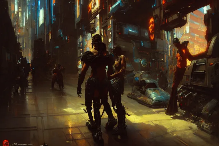 Image similar to cyberpunk, painting by gaston bussiere, craig mullins, j. c. leyendecker, greg rutkowski