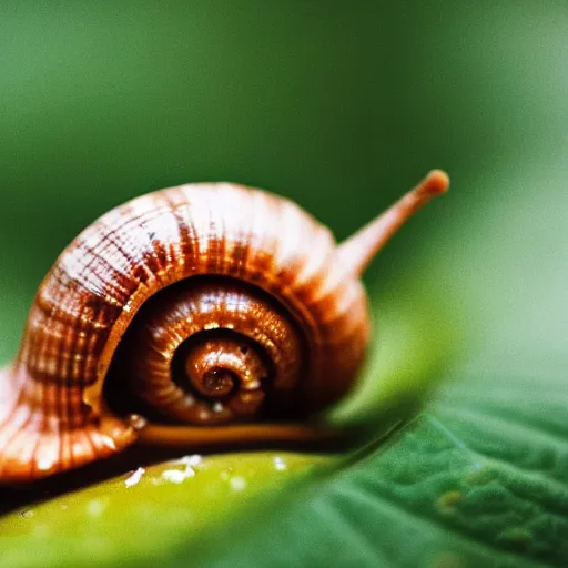 Image similar to photo of a snail, macro, bokeh