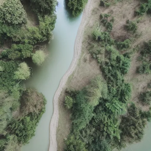 Image similar to river [ milk instead of water ] [ drone view ]